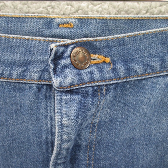 Vintage 1980's Wrangler Jeans Men's 38 Short Distressed Stone Wash Blue 84414KB - Picture 7 of 14